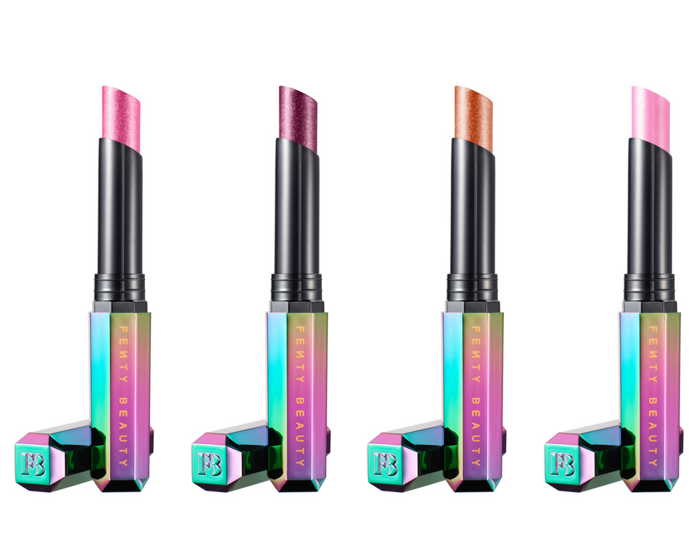 Fenty Beauty The shimmering lipstick comes in four lustrous shades.